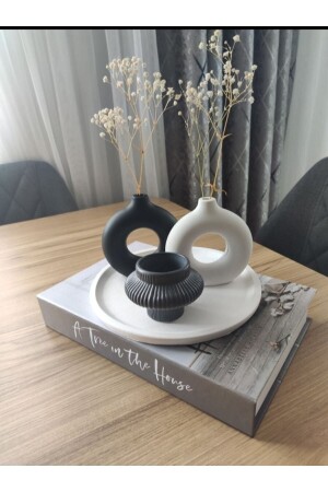 ملحقات مزينة من الخرسانة 4 قطع - Ozdem Dekor