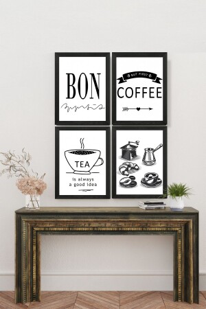 4 Parça Çerçeve Görünümlü Mdf Tablo Seti - Artavessa Gift&Home