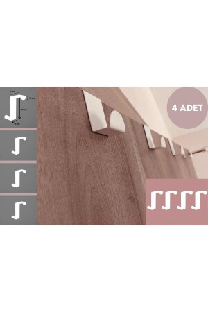 منز-بيضاء معلق خلف الباب ثوب معلق مطبخ حمام معلق ملابس المناشف معلق 4 قطع - Risingmaber