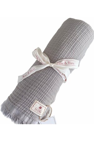 كتان من القطن 4 طبقات من المسلين للأطفال والطلاء من القطن - Rose & Blanc