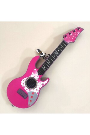 4 Saiten rosa elektrische Spielzeuggitarre Musik My Friend Kindergitarre stimmbar 50 cm. - 4