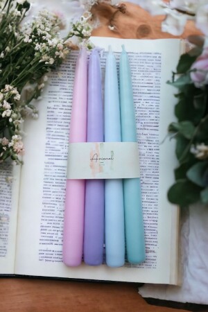 مجموعة شمعة من 4 ألوات كوني كريستيل SMYO0045P - ARİENEL