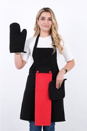 مجموعة من 4 ملابس مطبخ مع المناشف (حامل القفاز) STAR41 - sevilya