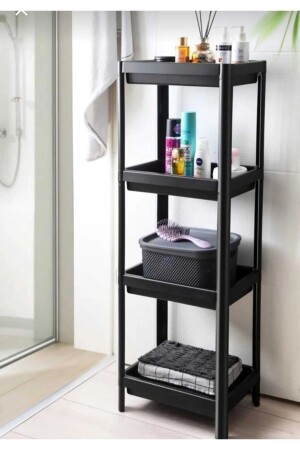 4-stöckiges Küchen- und Badezimmer-Organizer-Regal, modulares Shampoo-Regal – Gemüseregal – Schrank - 4