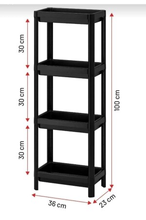 4-stöckiges Küchen- und Badezimmer-Organizer-Regal, modulares Shampoo-Regal – Gemüseregal – Schrank - 5