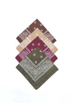 4 Stück Bandana aus Baumwolle mit ethnischem Muster FM-COTTON - 6