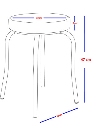 4 Stück bunte Thai-Federn-Krake-Hocker, Küchenhocker, Eisenhocker (montiert geliefert). Packung mit 4 farbigen Thai-Feder-Bodenhockern - 8