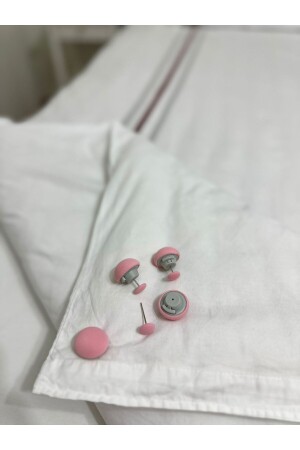 4 Stück rosa Bettbezug und Bettlakenhalter, Fixierer, Kissen, Bettbezug, Fixierer, Organizer MP-23457 - 3