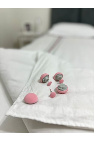 4 Stück rosa Bettbezug und Bettlakenhalter, Fixierer, Kissen, Bettbezug, Fixierer, Organizer MP-23457 - 4