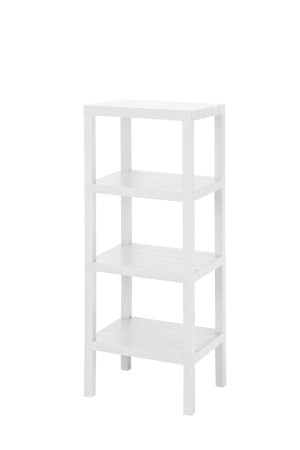 4-stufiges Organizer-Regal aus Kunststoff, weiß, Bücherregal, Badezimmer, Küchenregal. Schuhregal 4D1001 - 4