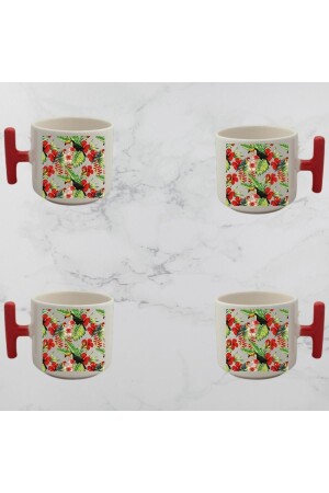 4-teilige Doppel-Latte-Teetasse im Tukan-Vogel-Design für das neue Jahr, Modelle Latte-00014 - 2