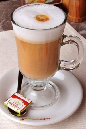 4-teilige Glas-Latte-Cappuccino-Macchiato-Nescafe-Irish-Coffee-Tasse mit Henkel Fma074552 - 4