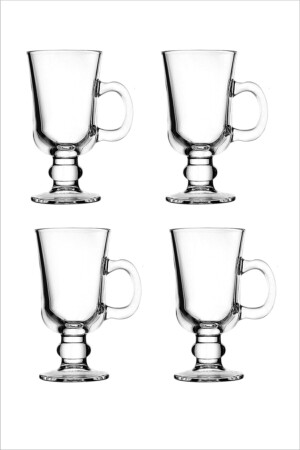 4-teilige Glas-Latte-Cappuccino-Macchiato-Nescafe-Irish-Coffee-Tasse mit Henkel Fma074552 - 5