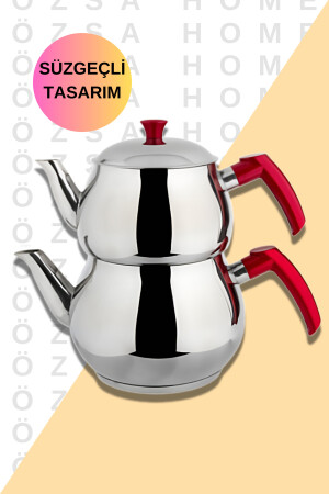 4-teilige Globe-Teekanne, mittelgroße Teekanne mit rotem Griff, OZSA00000142 - 3