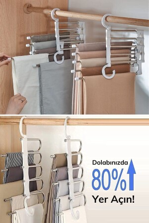 ® 4-teiliger beweglicher Schrank-Organizer für Hosen, Krawatten, Schals, mehrlagiger Kleiderbügel-Organizer PRA-5437238-1751 - 6