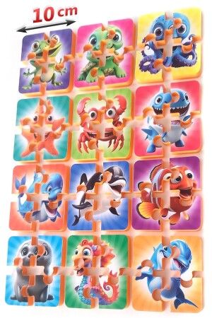 4-teiliges, 12-teiliges dickes Puzzle Meerestiere - 3