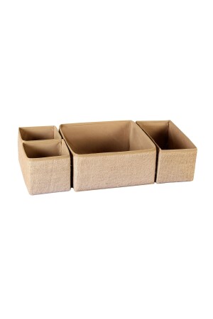 4-teiliges Schubladen-Organizer-Set aus Jute 88 - 2