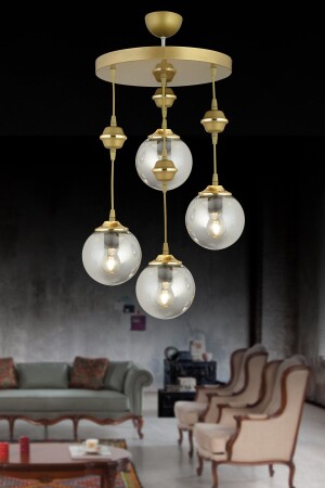 مادة من المصابيح المعلقة من المنتج القديم 4 قطع مدخنة الكرة الأرضية الزجاج الفاخرة الشنابل TYC00733250155 - Kraliçe