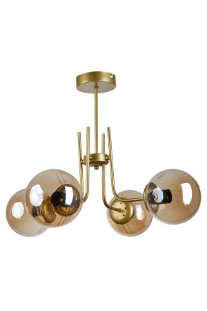 م.ن.ز-فيانغ تصميم حديث غرفة المعيشة غرفة الطعام المطبخ الألوان القديمة عسل زجاجي مصباح معلق 4 قطع شمعة V3246 - Modavize