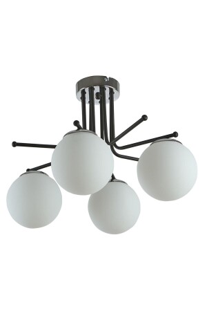 غرفة المعيشة - المطبخ - غرفة النوم اللون الأسود الزجاج الأبيض 4 قطع الشنارة VZV553 - Modavize