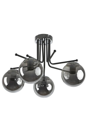 غرفة المعيشة - المطبخ - غرفة النوم اللون الأسود الزجاج المدخن 4 قطع الشنابل VZV553 - Modavize