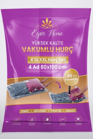 مجموعة من 4 أكياس الفراغ XXL (أكياس الفراغ) - Eysa Home