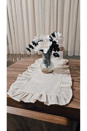 منز - غطاء الطبيعي الخام اللينن العصري 40 × 110 - Ngy