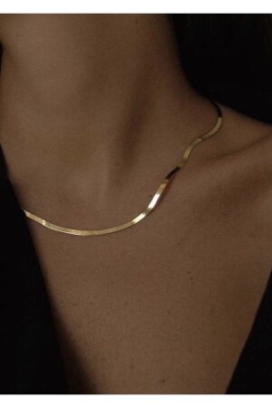 40 5 cm Unisex-Halskette aus goldfarbenem italienischem Stahl dop10703626igo - 2