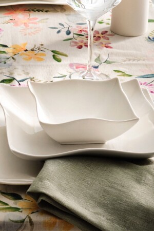 (مـنـز-فـالـز) 40 قطعة (مـنـز) طعام عشاء (بورتسـلين) لـ6 أشخاص - Karaca