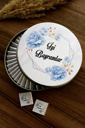 (منيز بيليت فالونيا) عيد ميلاد سعيد (شوكولاته 40 قطعة في صندوق معدني - Hediyenza