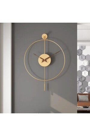 40 cm Gold Tiktok – (KEIN GLAS) – Walnuss 18 Stunden- und Minutenzeiger, moderne dekorative Metallwanduhr Metaxxx40Gold - 4