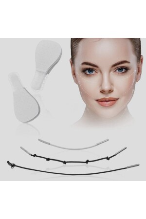 40 Stück Kordelzug-Liftband für Gesicht, Augenbrauen, Augen und Hals, Kordelzug, Body-Lift-Bänder, Krähenfüße, unsichtbar, transparent 2398487878 - 3