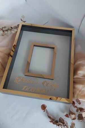 40 x 50 cm großer schwarz-goldener Fotorahmen mit Abschnitten! - 7