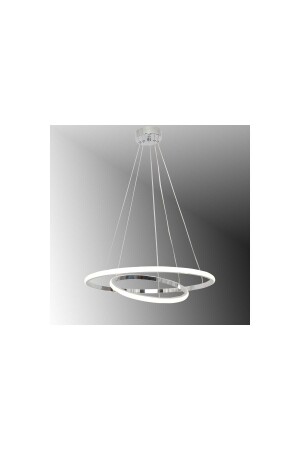 40/50 LED-Kronleuchter mit hellem Gehäuse aus verchromtem Aluminium, 40/50 doppelt - RSCOLLECTIONS