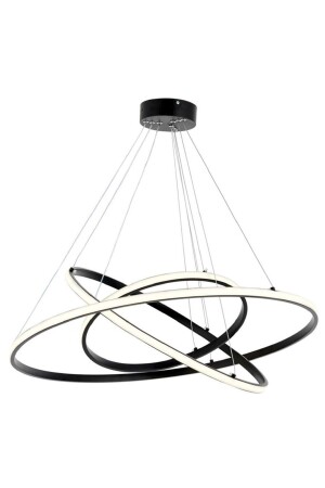 40/50/60 LED-Kronleuchter aus schwarzem Aluminium, 3 Stück 40/50/60 - RSCOLLECTIONS