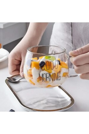 صباح الخير صباح الخير 400 مل من بوروسيليكات كوب زجاجي واحد - Amentes