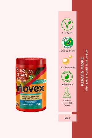 كيراتين من برزيل - قناع شعر للشعر الجاف والضرر 400 غرام - Novex