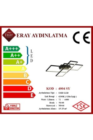 4004 Siyah Led Avize 4004 SY - 4