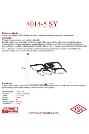 4014-5 Siyah Led Avize 4014-5 SY - 7