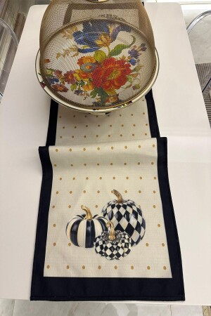 40x140cm Dokuma Leke Tutmaz Baskılı Premium Tay Tüyü Kumaş Masa Örtüsü Dekoratif Runner Yıkanabilir - Aymirahome