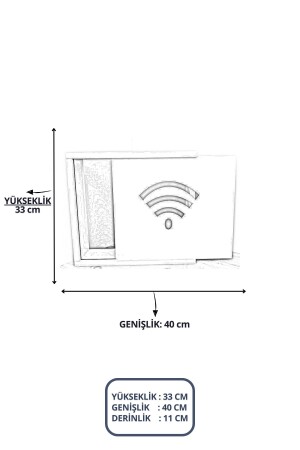 40x33cm Modem Kutusu Saklama Wifi Desenli Modem Saklama Kutusu Salon Dekorasyon Ev Dekorasyon Dolap - 4