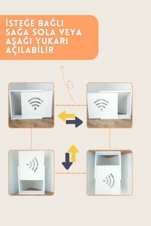 40x33cm Modem Kutusu Saklama Wifi Desenli Modem Saklama Kutusu Salon Dekorasyon Ev Dekorasyon Dolap - 8