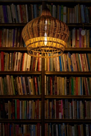 مصباح معلق من الخيزران: جنيوس 40x45 سم راتام-0050 - rattam