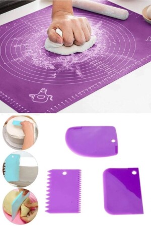 مادة منخفضة من الخليج من الخبز السيليكوني 40x50 الوردي - KitchenSoft