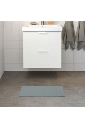 40x60 Cm Banyo Paspası Gri Meridyendukkan Ince 40x60 Cm Banyo Paspas Kaydırmaz gri pas - 4