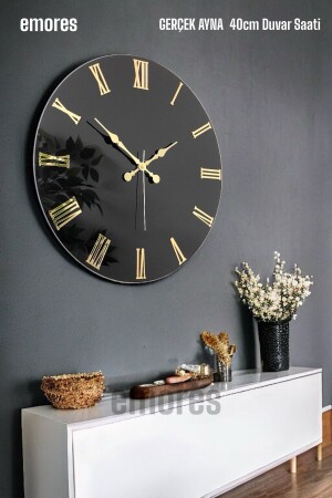 41 Cm Gerçek Ayna Pleksi Rakam Dekoratif Duvar Saati - Emores