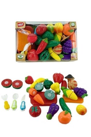 41-teiliges, schneidbares Obst- und Gemüse-Gemüsehändler-Set, Spielzeug - 1