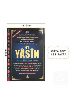 41 Yasini Şerif Türkçe Okunuş Ve Mealli Orta Boy (YASİN 036) & Bilgisayar Hatlı Çok Kolay Okunuşl... - 4