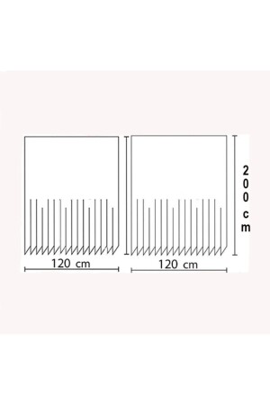 4247 Brauner Badezimmer-Duschvorhang Doppelflügel BAPJAC4247KAHC - 5