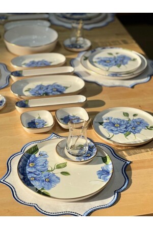 43 Parça Lüks Ocean Blue Kahvaltı Takımı - Onedekor